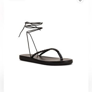 Ancient Greek lace up sandals - Black